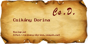 Csikány Dorina névjegykártya