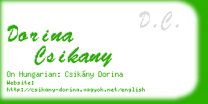 dorina csikany business card