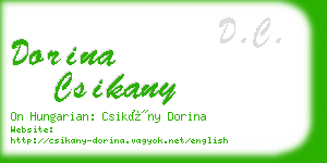 dorina csikany business card